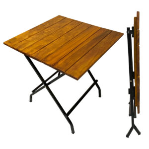 Mesa Dobrável 70x70 Ripada Tronno