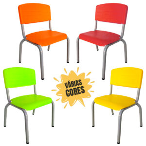 Kit 04 Cadeiras Escolar Maternal CJA01